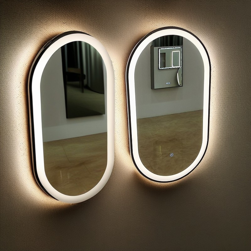 Pill Shape Frontlit and Backlit Mirror - DZBM-1